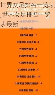 世界杯女足32强名单表最新消息 最新发布的世界杯女足32强球队名单-第2张图片-www.211178.com_果博福布斯